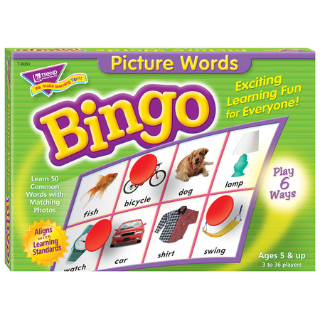 TREND ENTERPRISES Picture Words Bingo Game T6063